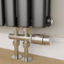 Elego Chrome Modern TRV H Block Thermostatic Radiator Valves 