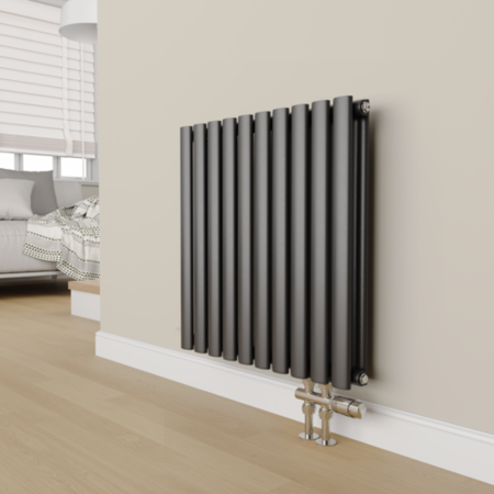 Elego Chrome Modern TRV H Block Thermostatic Radiator Valves 