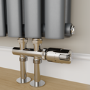 Elego Chrome Modern TRV H Block Thermostatic Radiator Valves 
