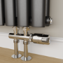 Elego Chrome Modern TRV H Block Thermostatic Radiator Valves 
