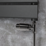Elego Black Nickel Modern TRV Straight Thermostatic Radiator Valves With Lockshield