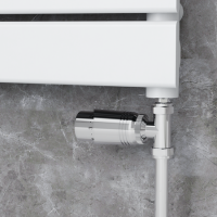 Elego Chrome Modern TRV Straight Thermostatic Radiator Valves With Lockshield Elego Chrome Modern TRV Straight Thermostatic Radiator Valves With Lockshield