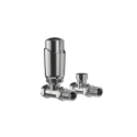 A1/TRV-ST-1CH Refurbished Elego Chrome Modern TRV Straight Thermostatic Radiator Valves With Lockshield