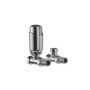 Elego Chrome Modern TRV Straight Thermostatic Radiator Valves With Lockshield