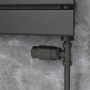 Elego Matte Black Modern TRV Straight Thermostatic Radiator Valves With Lockshield