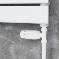 Elego White Modern TRV Straight Thermostatic Radiator Valves With Lockshield Elego White Modern TRV Straight Thermostatic Radiator Valves With Lockshield