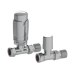 Elego Chrome Modern TRV Straight Thermostatic Radiator Valves With Lockshield