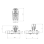 Elego Chrome Modern TRV Straight Thermostatic Radiator Valves With Lockshield