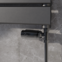 Elego Black Nickel Modern TRV Straight Thermostatic Radiator Valves With Lockshield Elego Black Nickel Modern TRV Straight Thermostatic Radiator Valves With Lockshield