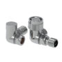 Elego Chrome Modern TRV Base Corner  with Lockshield