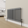 Maesta Black Nickel Traditional TRV Angled Thermostatic Radiator Valves With Lockshield
