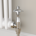 A1/TRVT-AG-10CH Refurbished Elego Chrome Traditional TRV Angled Thermostatic Radiator Valves With Lockshield