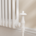 Maesta White Traditional TRV Angled Thermostatic Radiator Valves With Lockshield