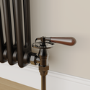Maesta Black Nickel Traditional Manual Angled Radiator Valves With Lockshield