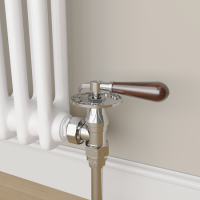 Maesta Chrome Traditional Manual Angled Radiator Valves With Lockshield Maesta Chrome Traditional Manual Angled Radiator Valves With Lockshield