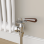 Maesta Chrome Traditional Manual Angled Radiator Valves With Lockshield