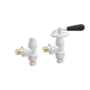Maesta White Traditional Manual Angled Radiator Valves With Lockshield