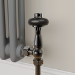 Maesta Black Nickel Traditional TRV Angled Thermostatic Radiator Valves With Lockshield
