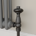 Maesta Matte Black Traditional TRV Angled Thermostatic Radiator Valves With Lockshield