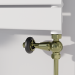 Maesta Brushed Brass Traditional TRV Straight Thermostatic Radiator Valves With Lockshield