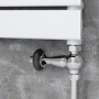 Maesta Chrome Traditional TRV Straight Thermostatic Radiator Valves With Lockshield