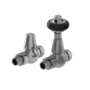 Maesta Chrome Traditional TRV Straight Thermostatic Radiator Valves With Lockshield
