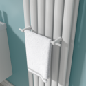 TRW32 White Designer Towel Holder for Steel & Electric Radiators - 320mm