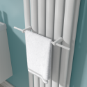 TRW42 White Designer Towel Holder for Steel & Electric Radiators - 420mm