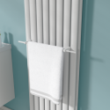 TRW52 White Designer Towel Holder for Steel & Electric Radiators - 520mm