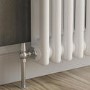 Reggio White Vertical Double Column Traditional Radiator 1800x470mm 4399 BTU - Cast Iron Style
