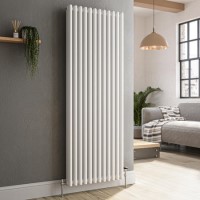 Reggio White Vertical Triple Column Traditional Radiator 1500x560mm 5626 BTU - Cast Iron Style Reggio White Vertical Triple Column Traditional Radiator 1500x560mm 5626 BTU - Cast Iron Style