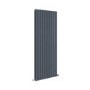 GRADE A2 - Riace Anthracite Vertical Flat Designer Radiator 1600x680mm Double Panel 6145 BTU