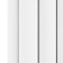 Sorrento White Vertical Oval Designer Radiator 1600x590mm Double Panel 5585 BTU