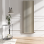Sorrento Linen Vertical Oval Designer Radiator 1800x590mm Double Panel 6229 BTU