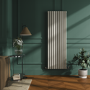 Sorrento Linen Vertical Oval Designer Radiator 1800x590mm Double Panel 6229 BTU
