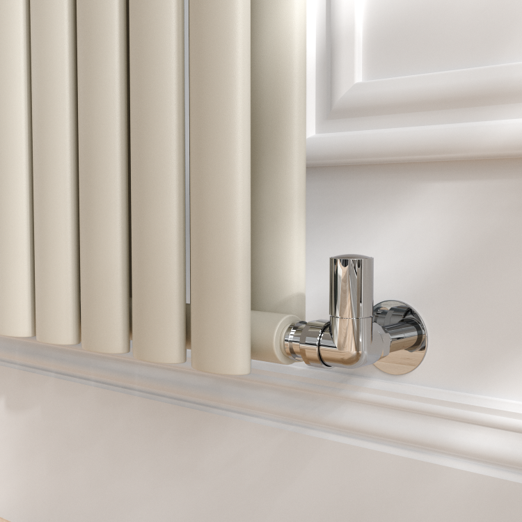 Sorrento Linen Vertical Oval Designer Radiator 1800x590mm Double Panel 6229 BTU