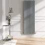 Sorrento Salt & Pepper Vertical Oval Designer Radiator 1800x590mm Double Panel 6229 BTU