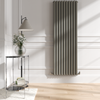 Sorrento Smoked Stone Vertical Oval Designer Radiator 1800x590mm Double Panel 6229 BTU