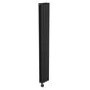 Midnight Black Vertical Smart Electric Radiator with Wi-Fi Thermostat - 1200W - Double Panel H1600xW236mm - Bathroom Safe