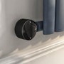 Midnight Black Vertical Smart Electric Radiator with Wi-Fi Thermostat - 1200W - Double Panel H1600xW236mm - Bathroom Safe