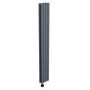Anthracite Vertical Smart Electric Radiator with Wi-Fi Thermostat - 1.2kW - Double Panel H1600xW236mm - Bathroom Safe
