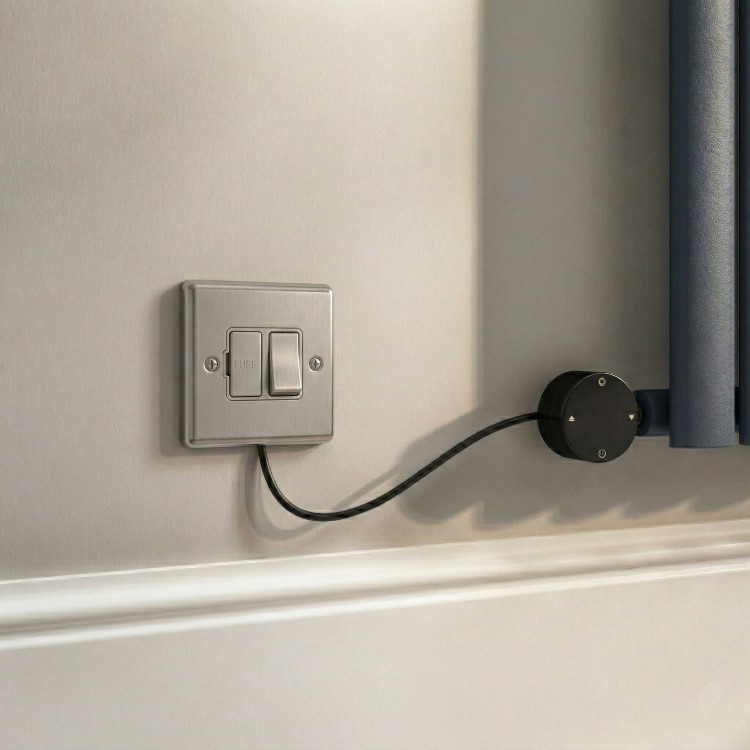 Anthracite Vertical Smart Electric Radiator with Wi-Fi Thermostat - 1200W - Double Panel H1600xW236mm - Bathroom Safe