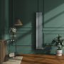 Salt & Pepper Vertical Smart Electric Radiator with Wi-Fi Thermostat - 1200W - H1600xW236mm - Bathroom Safe