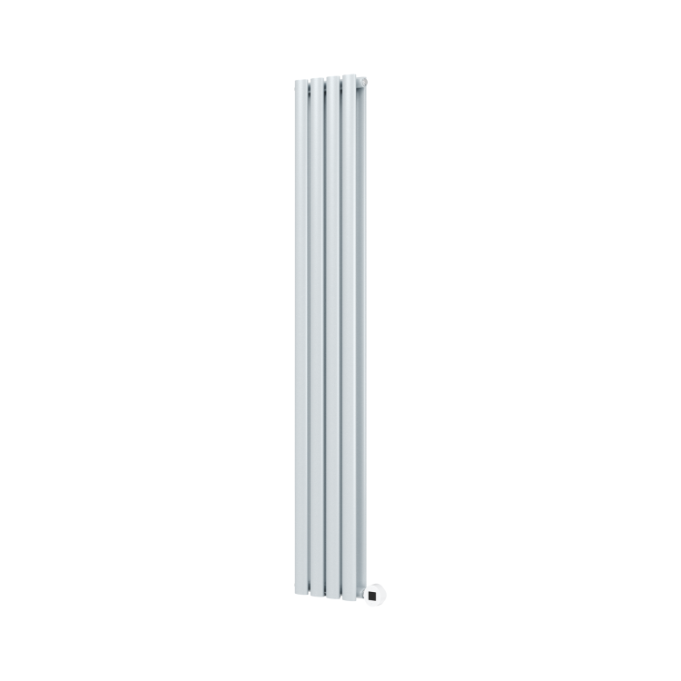 Salt & Pepper Vertical Smart Electric Radiator with Wi-Fi Thermostat - 1200W - H1600xW236mm - Bathroom Safe