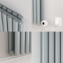Salt & Pepper Vertical Smart Electric Radiator with Wi-Fi Thermostat - 1200W - H1600xW236mm - Bathroom Safe