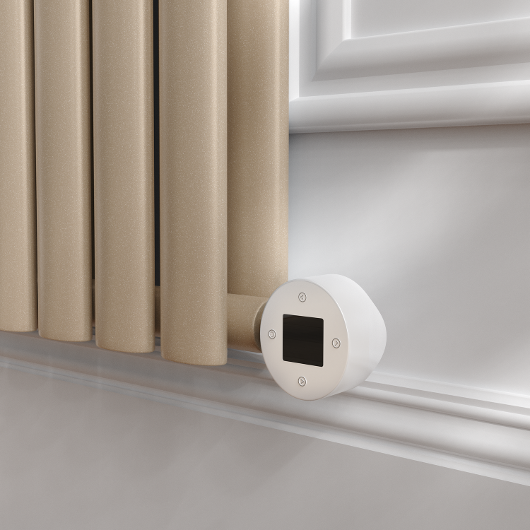 Cleopatra Vertical Smart Electric Radiator with Wi-Fi Thermostat - 1200W - H1600xW354mm - Bathroom Safe