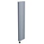 Refurbished Light Grey Electric Vertical Designer Radiator 1.2kW with Wifi Thermostat - Double Panel H1600xW354mm - IPX4 Bathroom Safe