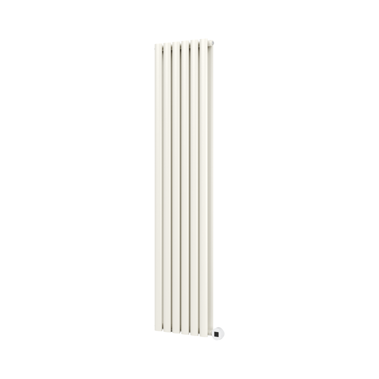 Linen Vertical Smart Electric Radiator with Wi-Fi Thermostat - 1.2KW - H1600xW354 - Bathroom Safe