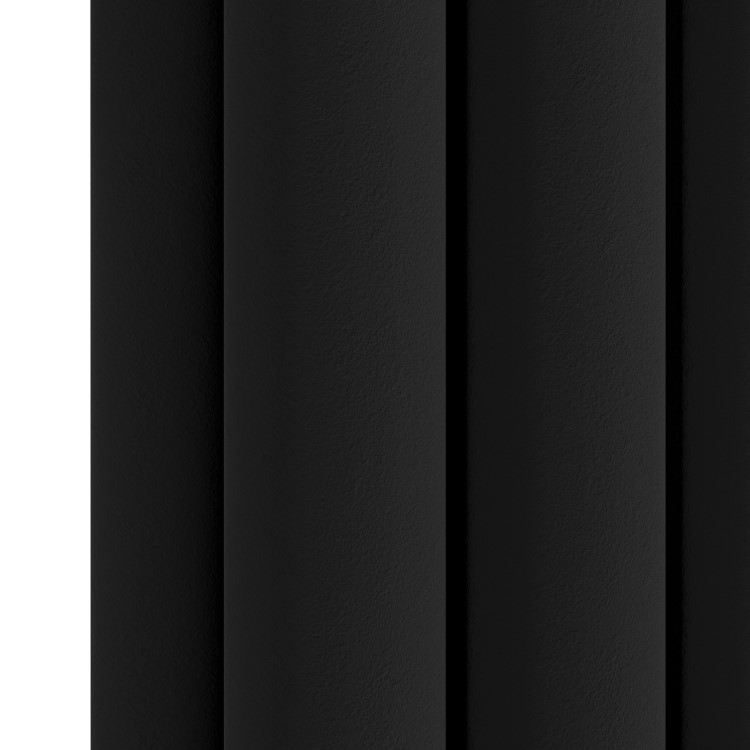 Sorrento Midnight Black Vertical Oval Designer Radiator 1600x354mm Double Panel 3351 BTU