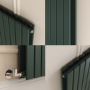 Riace Evergreen Vertical Flat Designer Radiator 1600x408mm Double Panel 3687 BTU